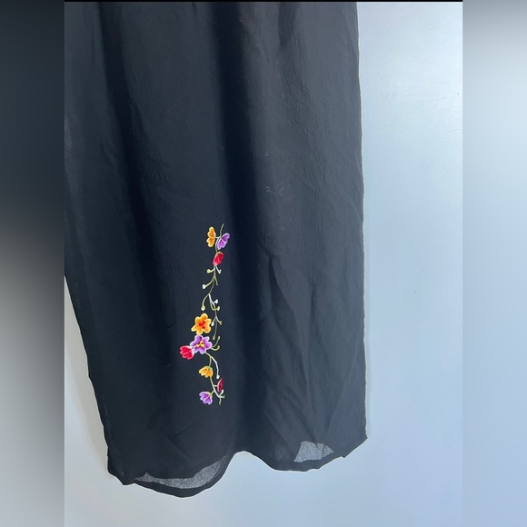 Asian-style pure silk sleeveless long top - Picture 5 of 8